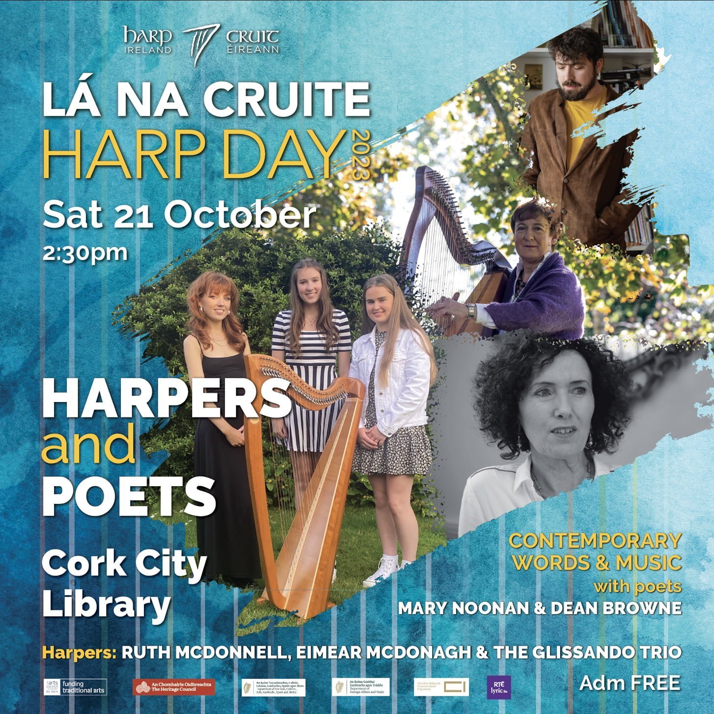 HARPERS & POETS at Cork City Library Harp Ireland